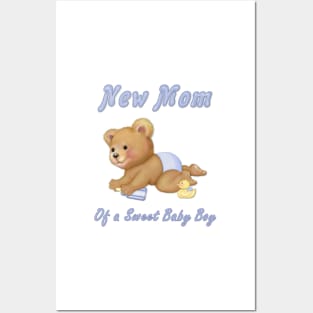 Crawling Teddy - New Mom of Boy Posters and Art